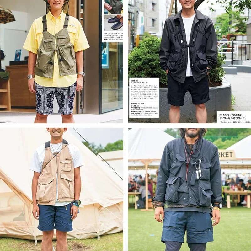 Veste tactique pêche multi-poches avec sac solide et bretelles larges pour équipement