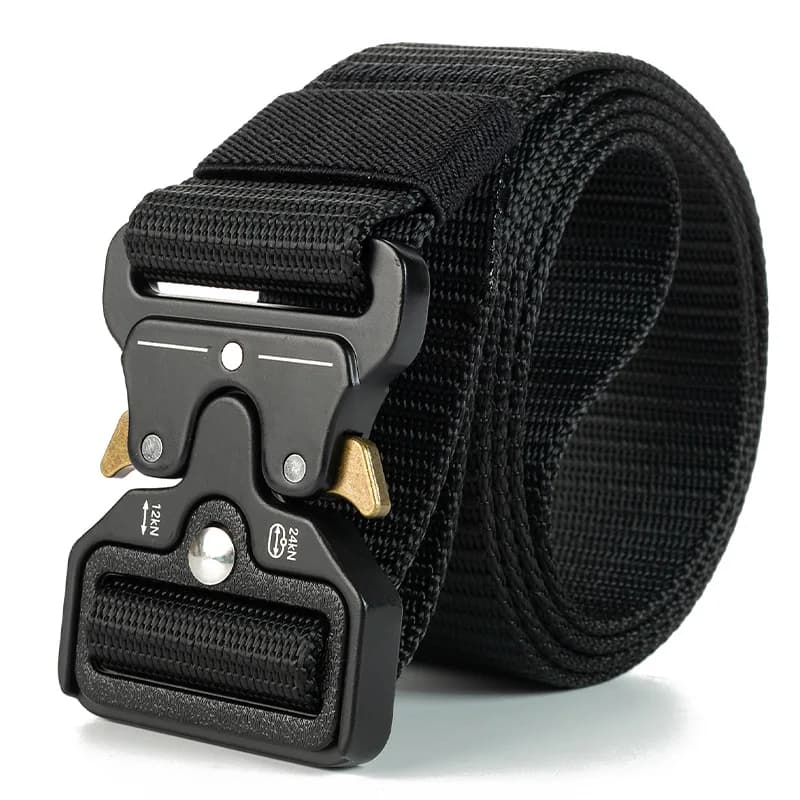 Ceinture militaire tactique nylon libération rapide pêche sport outdoor ceinture unisexe noir