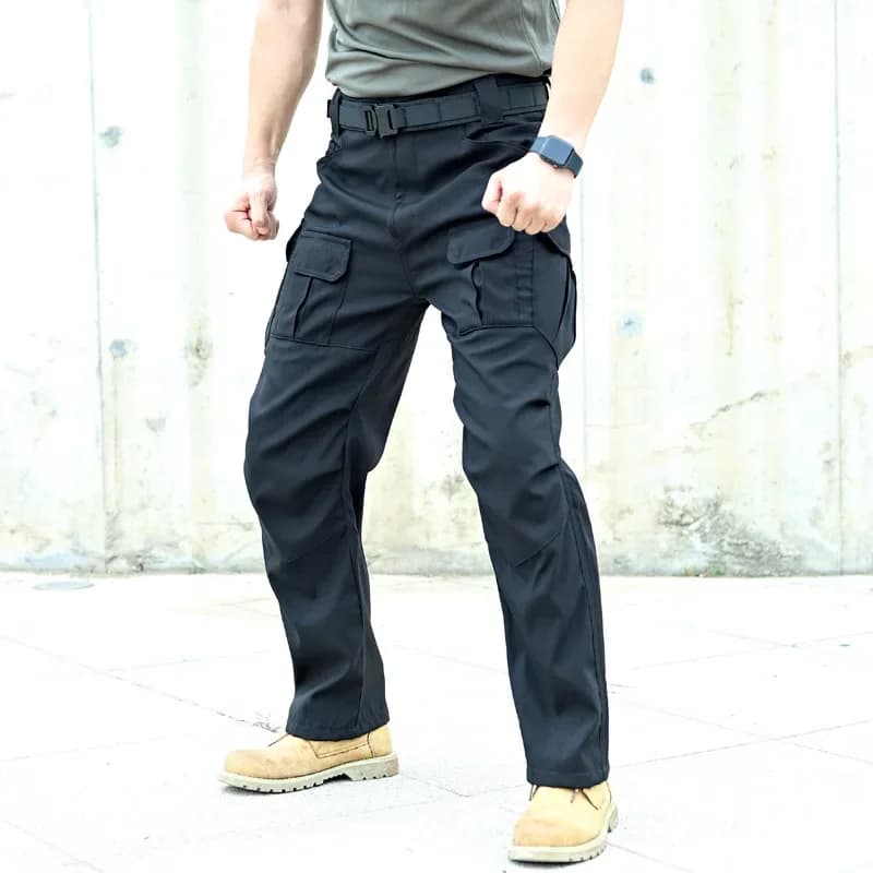 Pantalon cargo tactique homme multi-poches résistant pour pêche, randonnée et activités outdoor