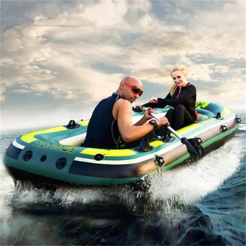 Bateau de pêche gonflable PVC pliable - Kayak robuste pour dérive pêche et rafting en rivière