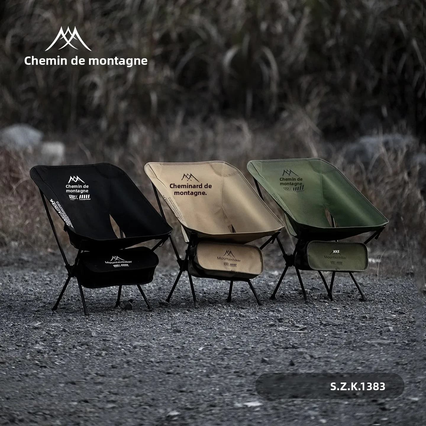 Chaise lune MOUNTAINHIKER ultra légère aluminium pêche camping randonnée pliable vert noir