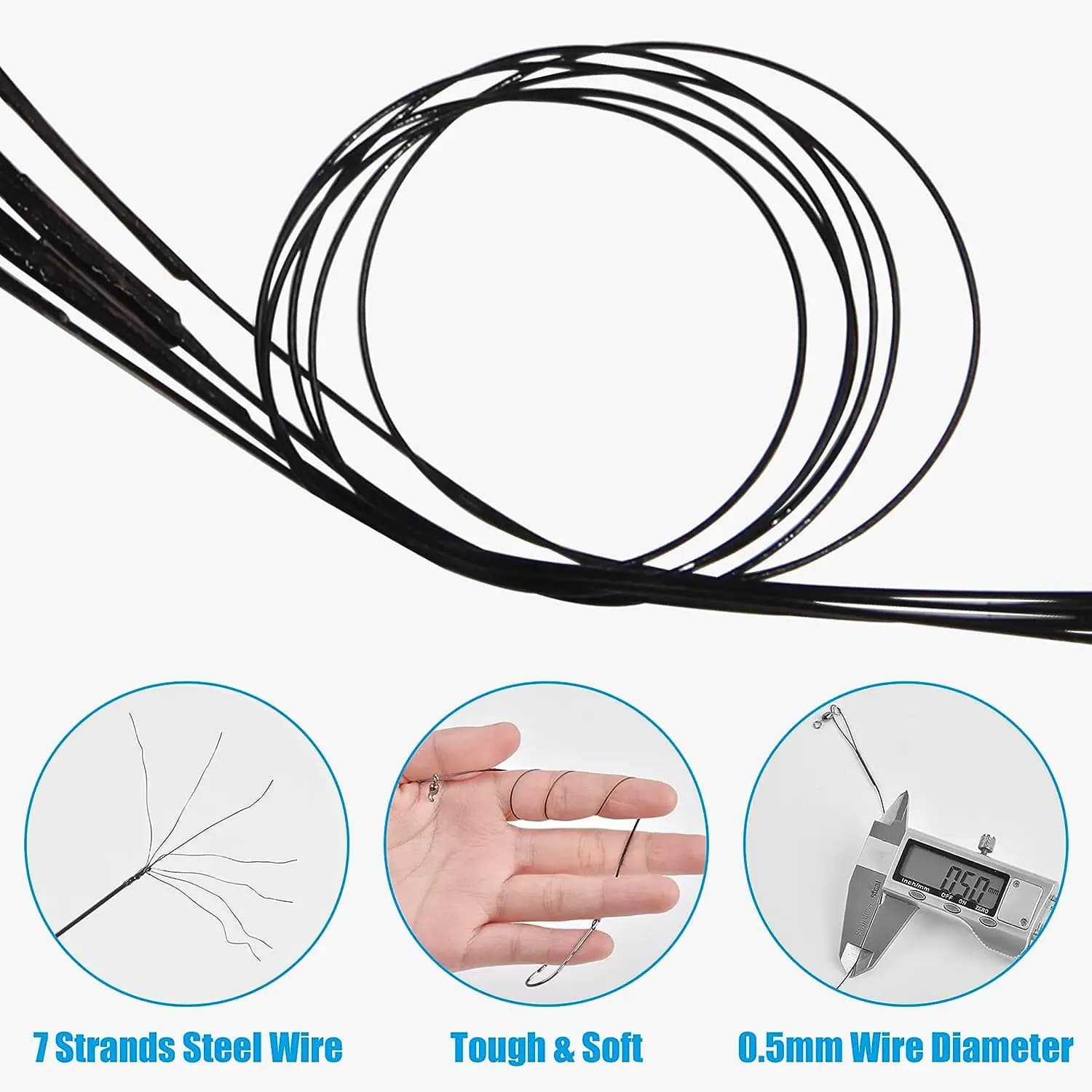 Montage fishing hook avec leader rig et rolling swivel pour pêche en eau douce et pêche au vif