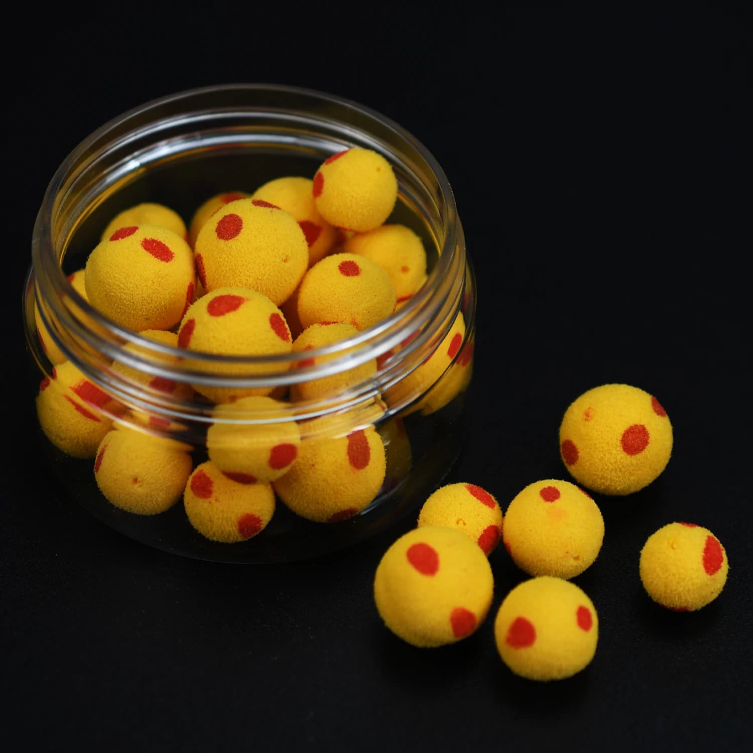 Billes flottantes jaunes Topranc 20/24pcs - Flotteurs EVA pour pêche carpe européenne et amorçage