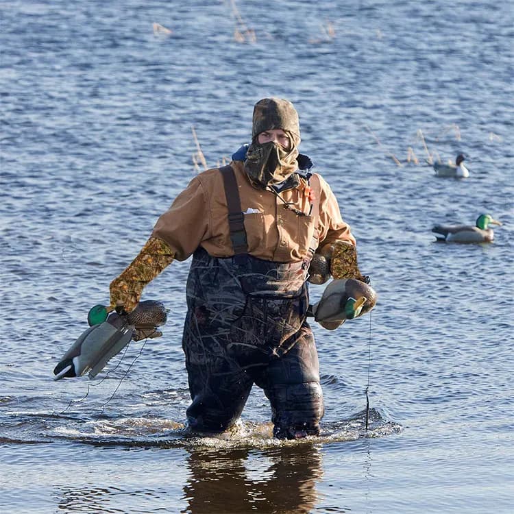 Gants chasse hiver étanches poignets longs camouflage pêche homme qualité pro