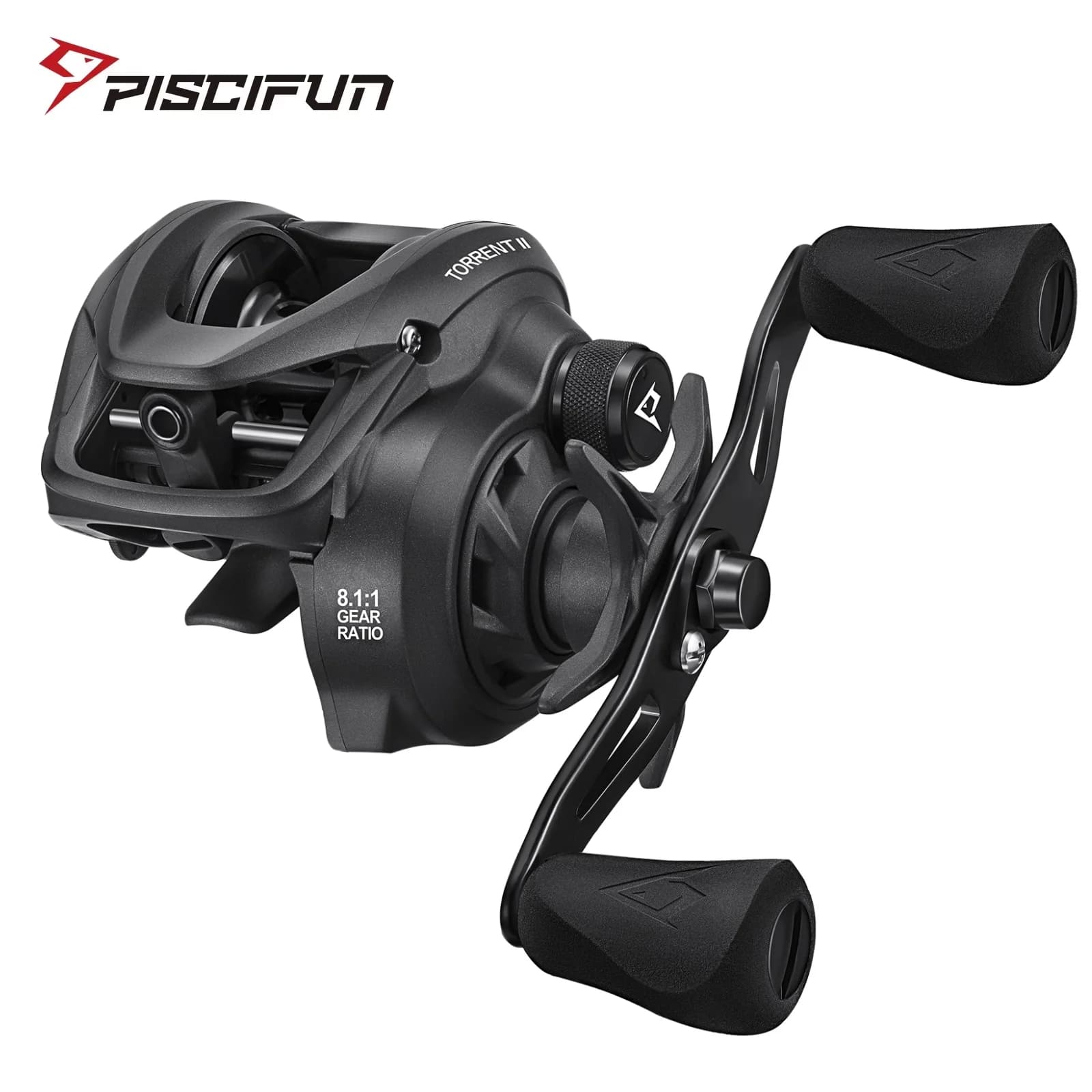 Moulinet baitcasting Piscifun Torrent II 100 - 9KG drag carbone, 191g léger, frein magnétique