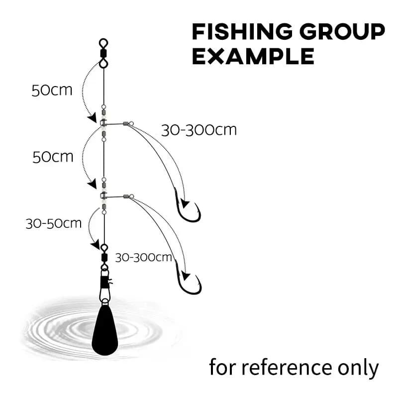 Émerillons lumineux 10pcs en T à 3 voies avec perles d'espacement pour pêche au vif et montages complexes