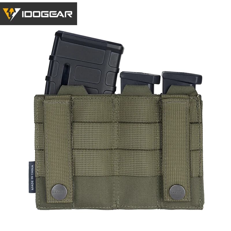 Porte-chargeurs triple tactique IDOGEAR pour munitions 9mm et 5.56 compatible molle pêche
