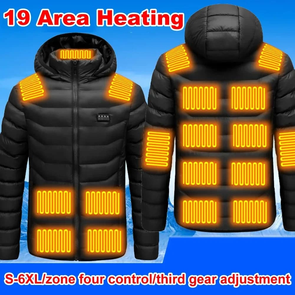 Veste chauffante électrique unisexe rechargeable - 3 niveaux de chaleur pour pêche camping ski plein air