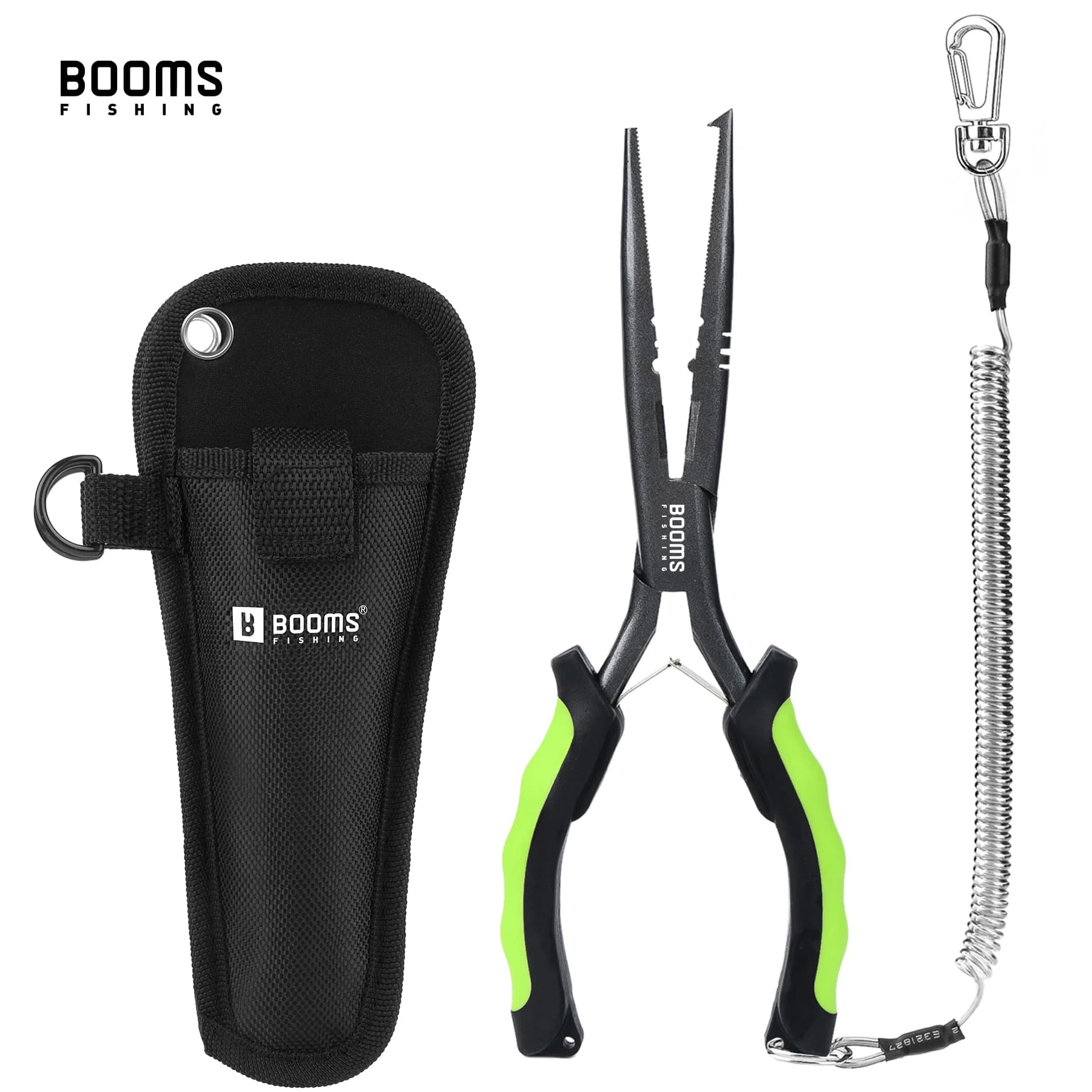 Pince F03 Booms Fishing 23cm en acier inoxydable avec bec long et coupe-fil - Outil professionnel pêcheur