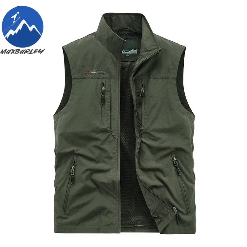 Veste cargo 2025 pêche chasse randonnée sans manches multi-poches été activités outdoor
