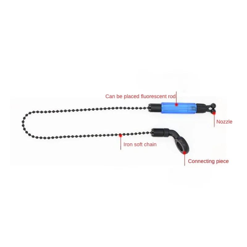 Alarme de touche pêche carpe avec swinger chaîne acier aluminium - indicateur morsure 4 couleurs