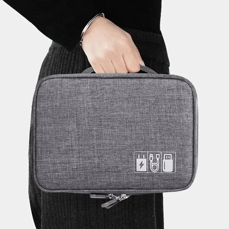 Organisateur électronique voyage étanche grande capacité - Poche rangement câbles USB chargeurs écouteurs
