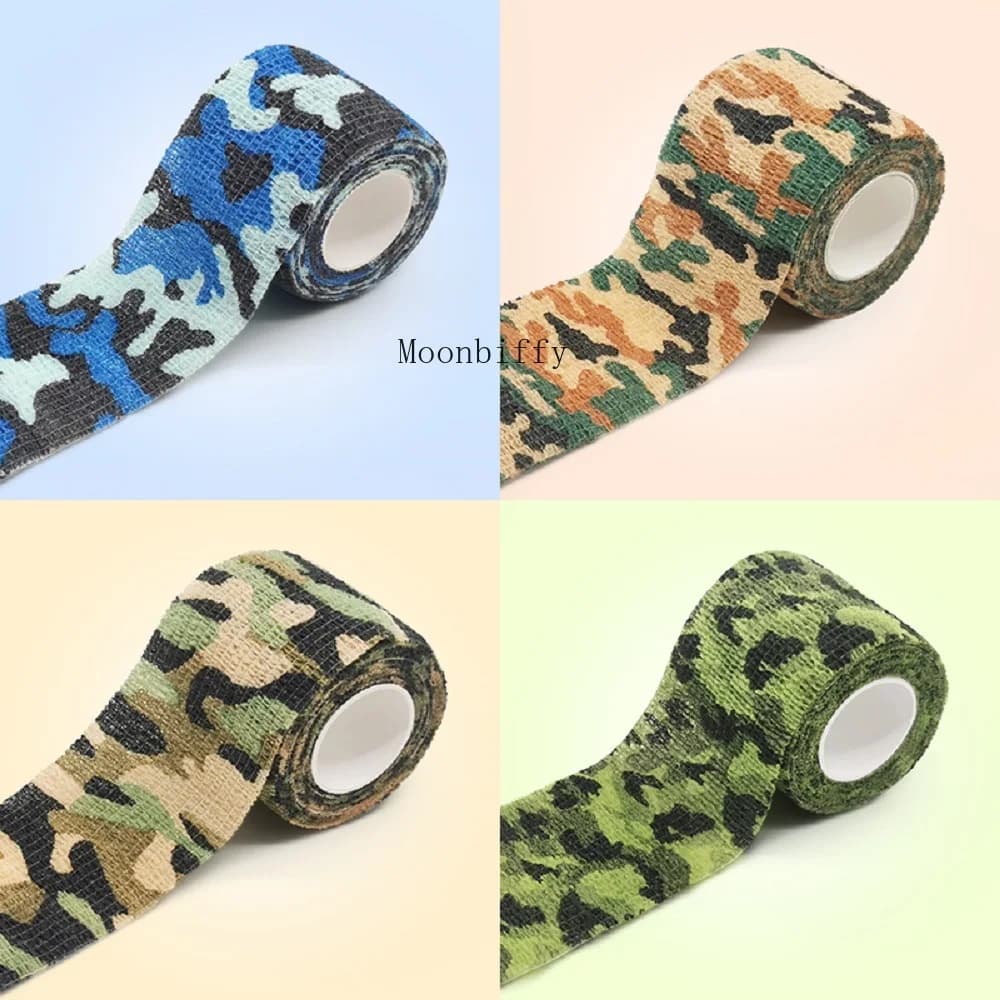 Ruban camouflage auto-adhésif 5cmx4.5m étanche - Bandage élastique tactique protection équipements