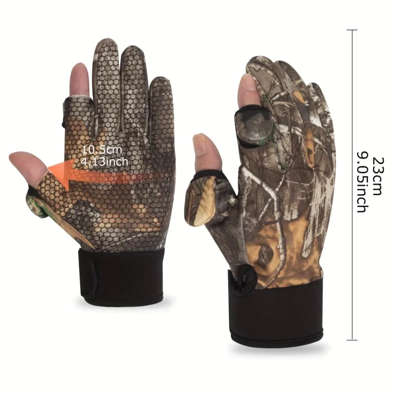 Gants de pêche tactiles écran tactile anti-dérapants protection complète pour automne hiver