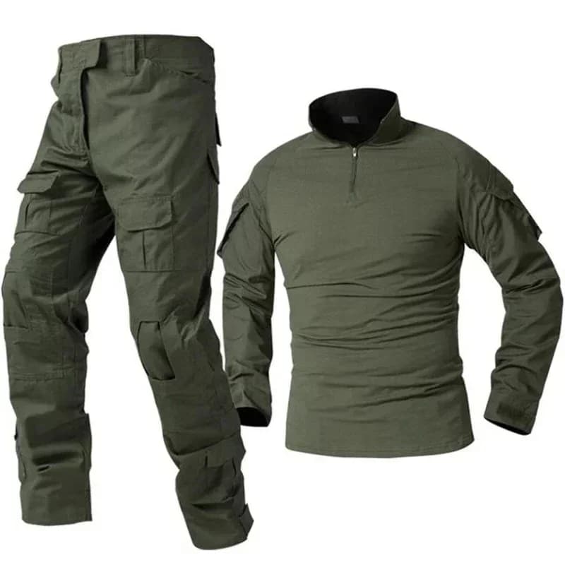 Ensemble combat G2 camouflage olive drab pour chasse pêche outdoor entraînement vêtements tactiques homme