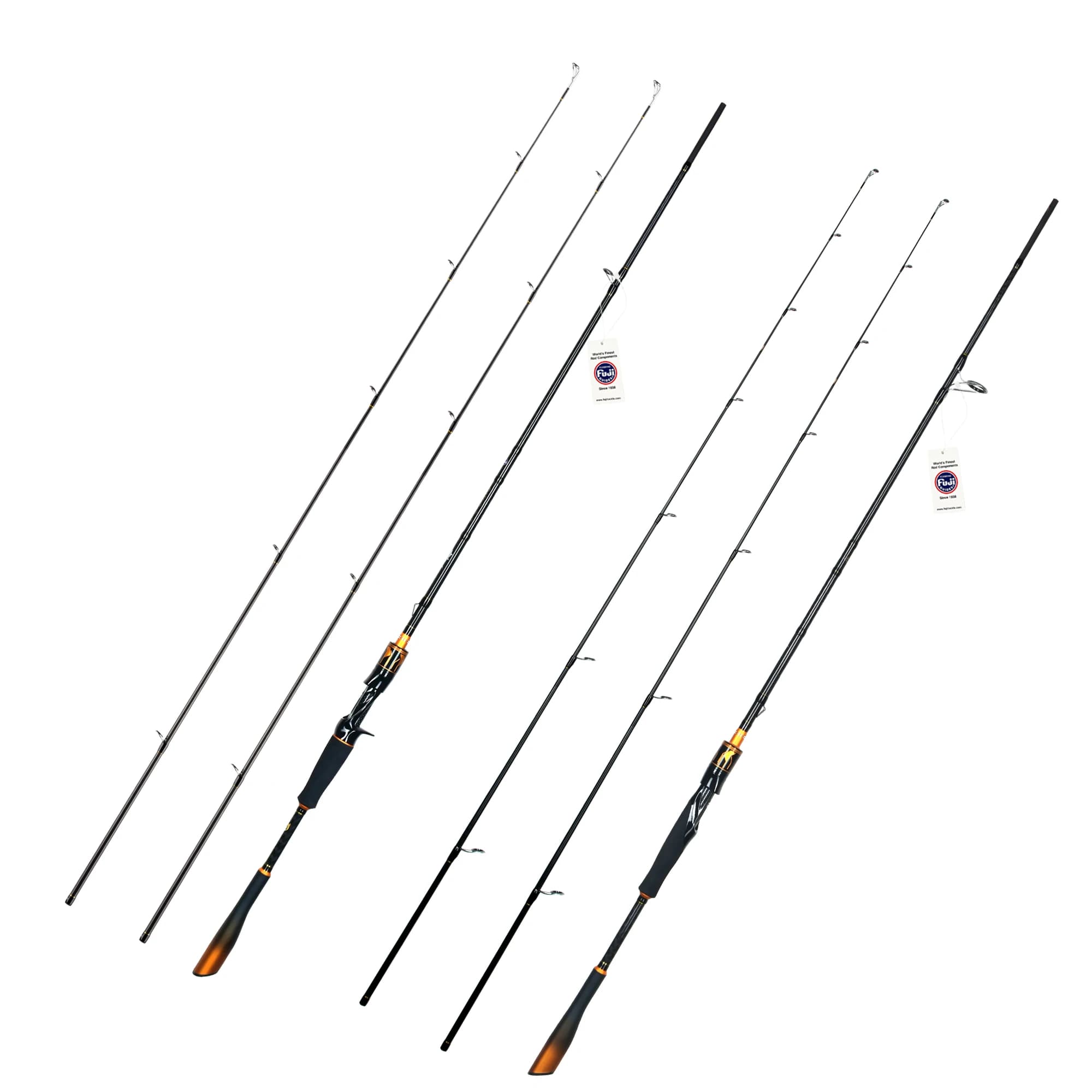 Canne casting BIUTIFU 2 brins 1.8-2.7m avec guides Fuji pour leurres 7-80g - Perche et brochet