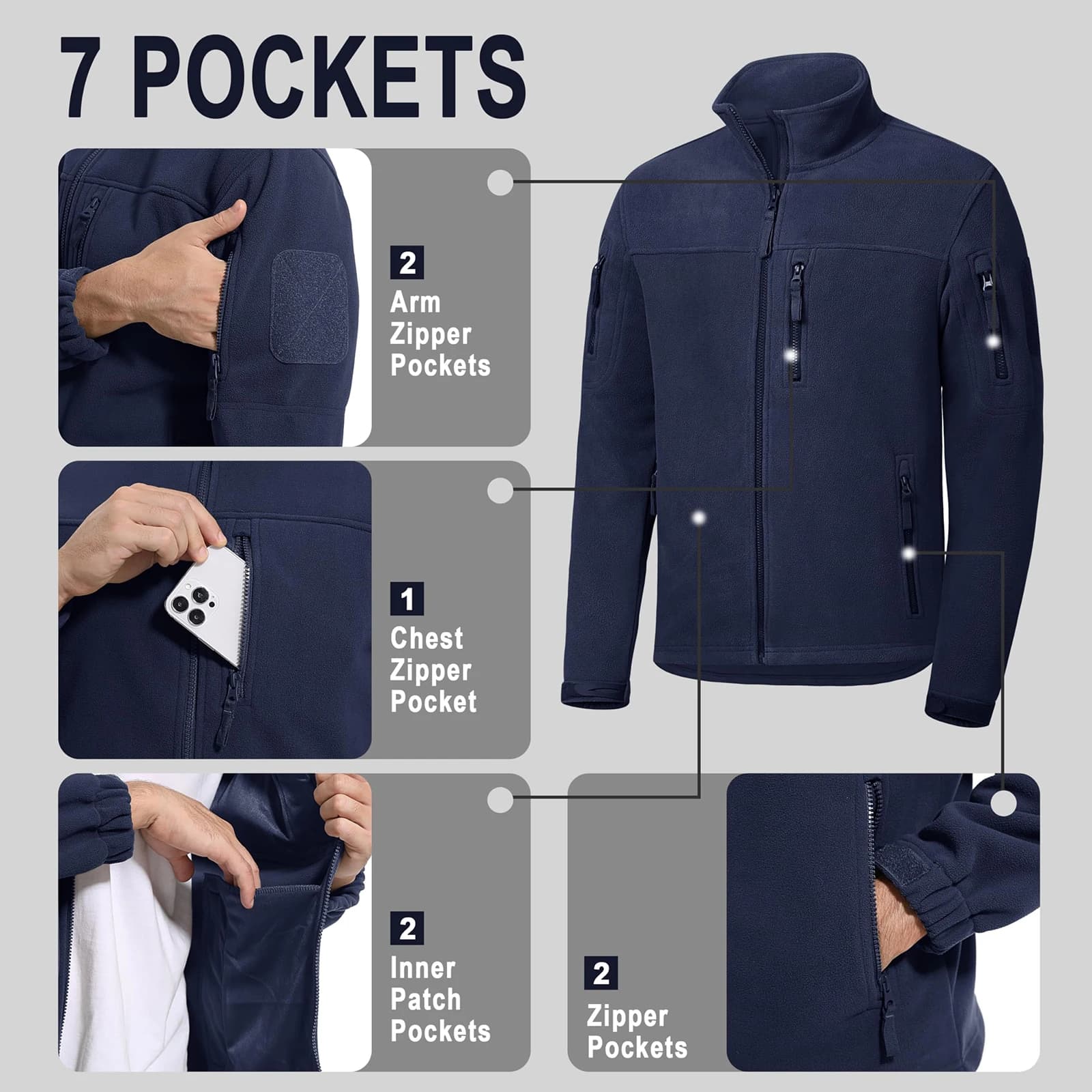 Veste safari thermique pêche hiver - Vêtement technique chaud pour pêche extrême