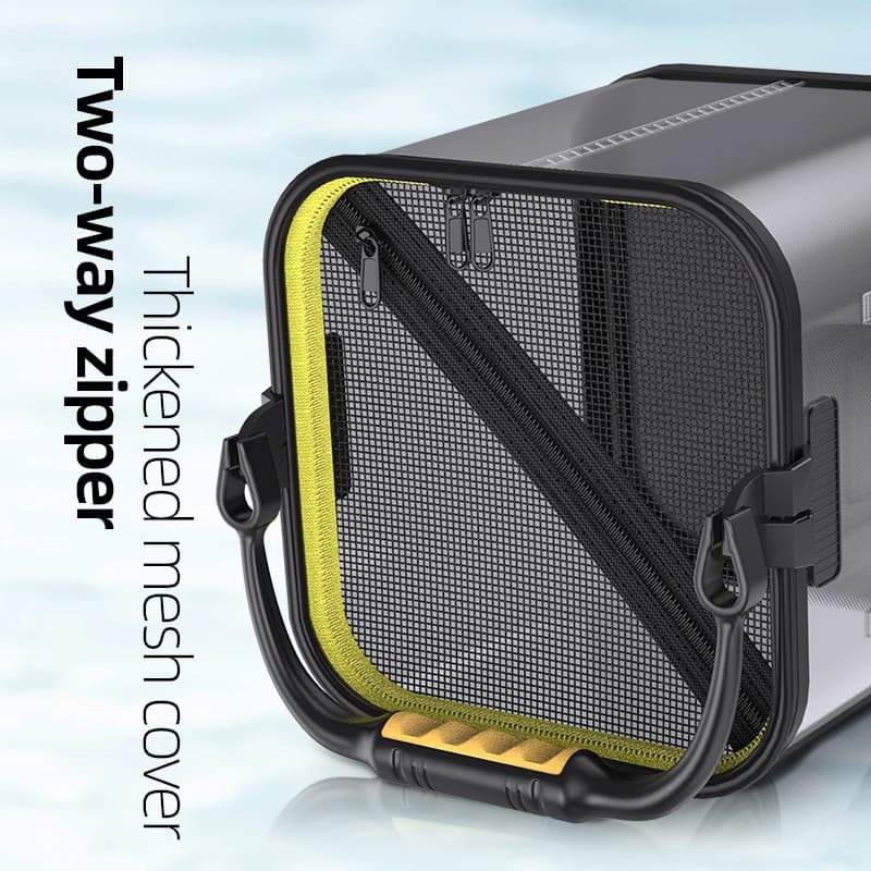 Seau à poissons transparent pliable YUZHIYUAN - Conteneur multifonction pour conservation du vif et transport