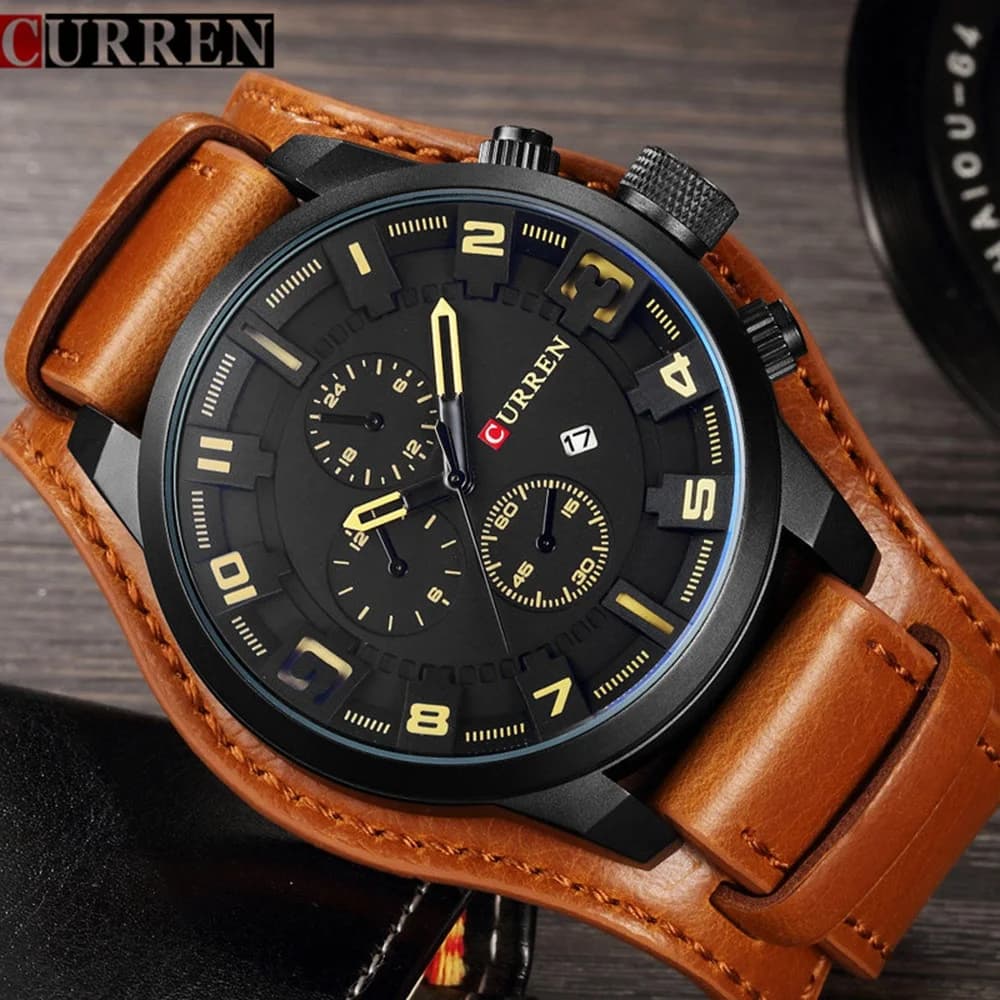 Montre homme CURREN luxe quartz étanche avec date - Montre bracelet homme élégante casual business