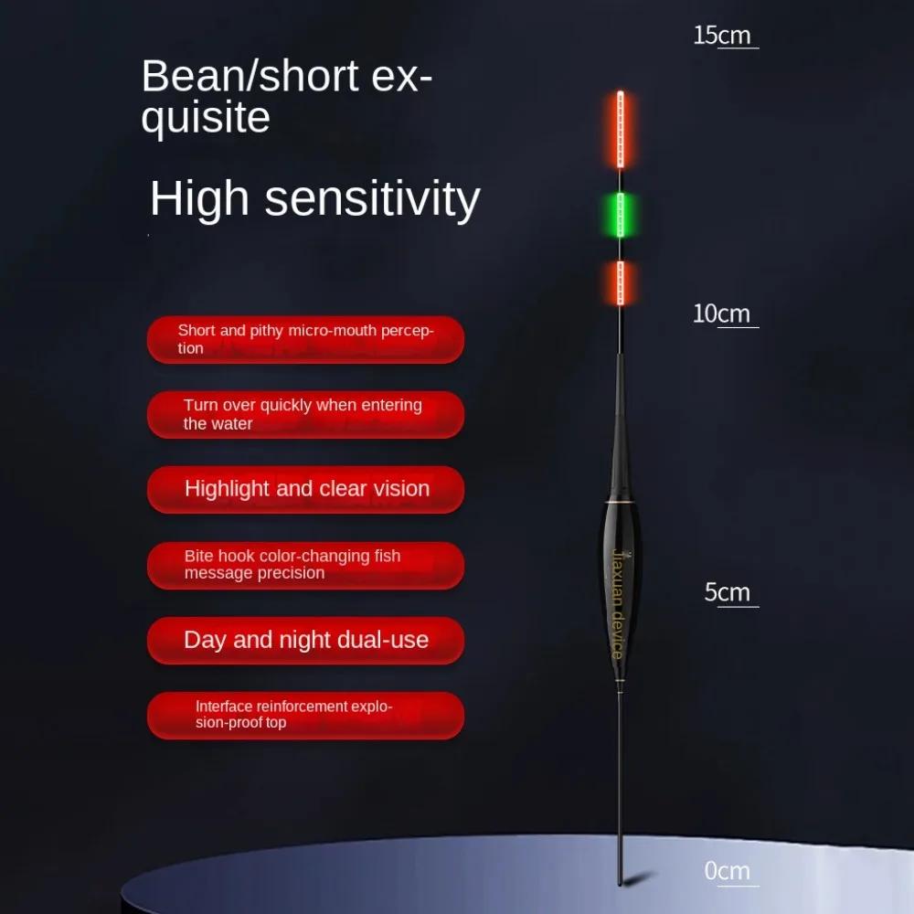 Float électronique indicateur pêche dérive tube lumineux 2 leds flotteur nuit pêche rocheuse détection touches