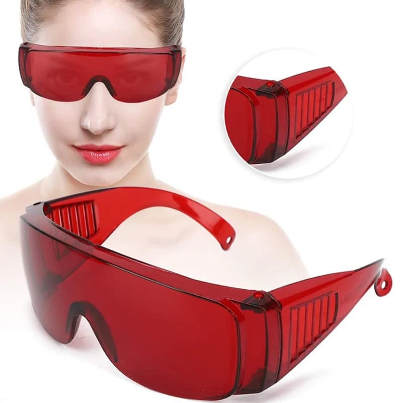 Lunettes de laboratoire dentaire étanches - Éclairage UV multicolore pour blanchiment des dents - Randonnée