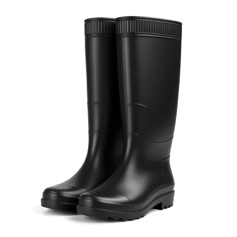 Bottes pluie hommes tube long antidérapantes résistantes pêche extérieur lavage auto semelle épaisse