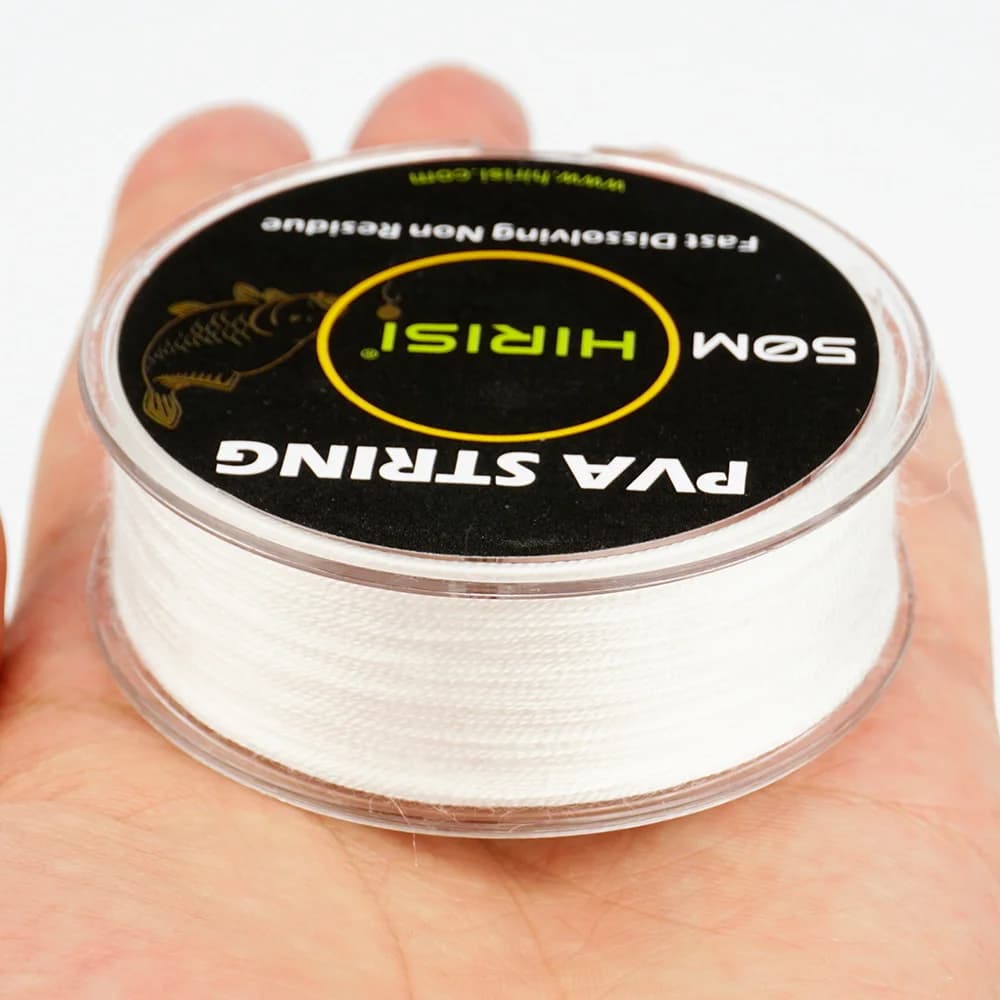 Fil PVA soluble rapide pour amorces bouillettes et carpe - rouleau 50/100m accessoire pêche Hirisi