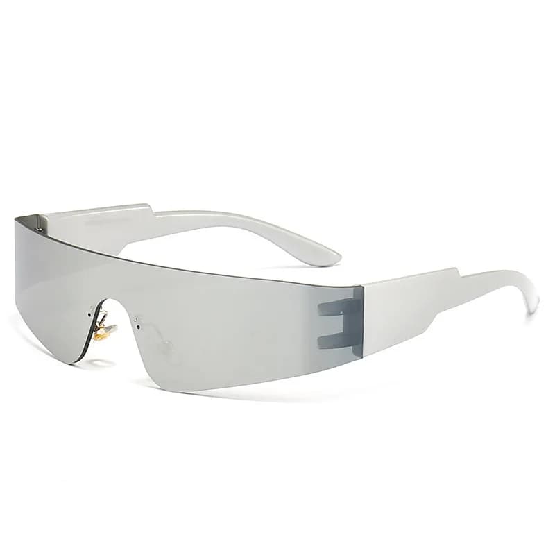 Lunettes de soleil Y2k forme concave irrégulière streetwear photo couple tendance