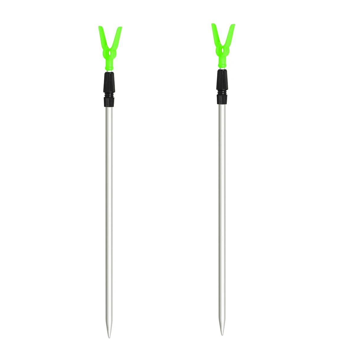 2 supports canne à pêche réglables aluminium 47/77cm - Support réglable pour canne pêche - Accessoire pêche polyvalent