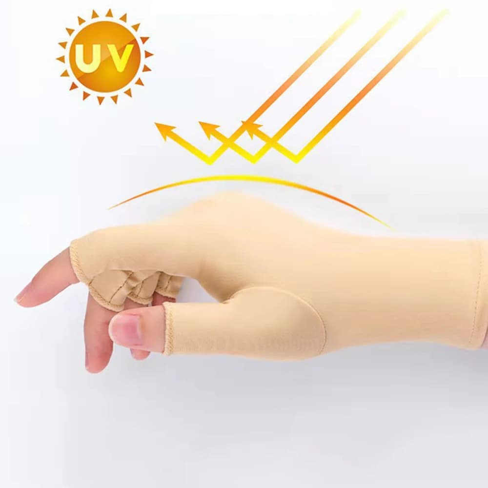 Gants demi-doigts été pêche conduite légers respirants anti-UV protection solaire doigts libres