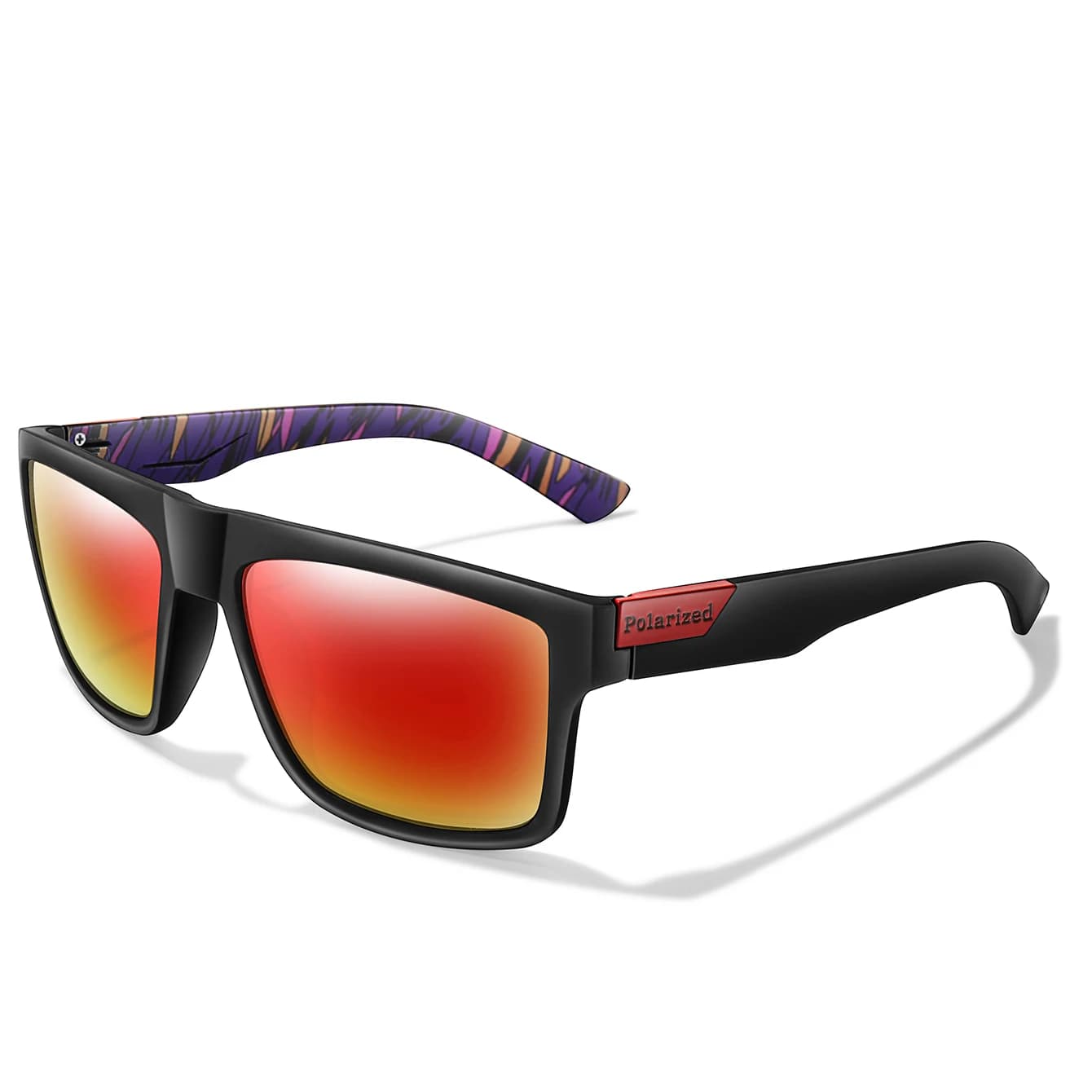 Lunettes de pêche polarisées TAC UV400 pour hommes - Vision HD anti-vent vintage sport