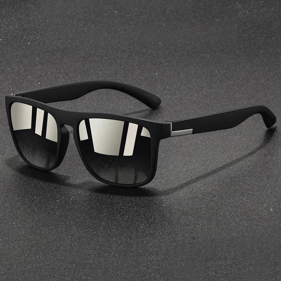 Lunettes de pêche vintage carrées pour hommes et femmes - Style rétro avec protection anti-éblouissement