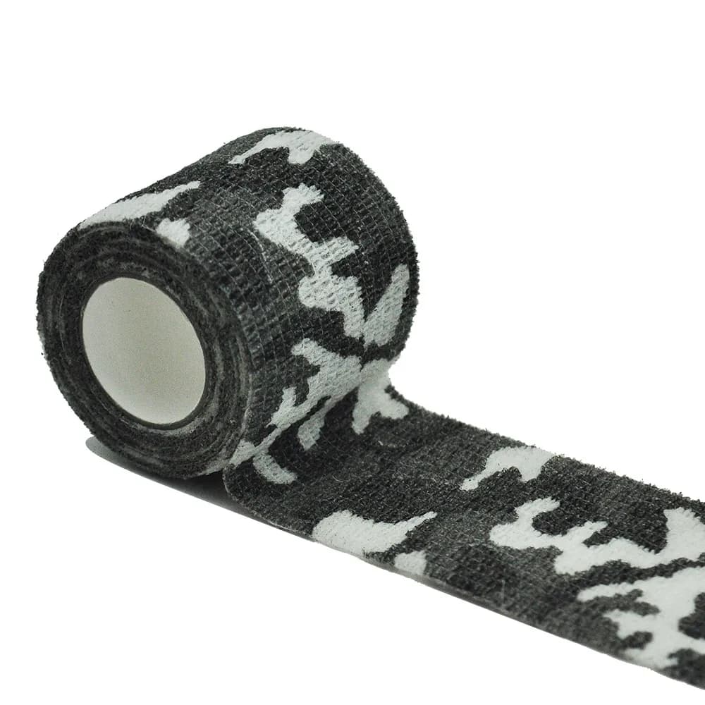 Bandage élastique camouflage auto-adhésif pour protection genoux chevilles pêche sport