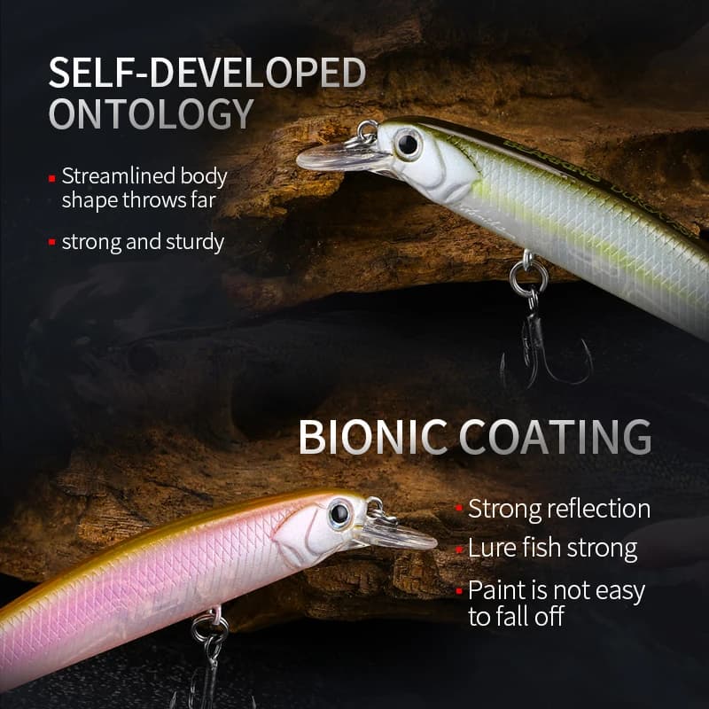 Leurre pêche leurre minnow 73mm 5g appât artificiel magnétique haute qualité pour carnassiers