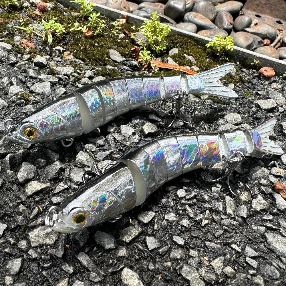 Swimbait multi-articulé 11g-27g à descente lente - Leurre nageur bionic fish pour bar et carpe