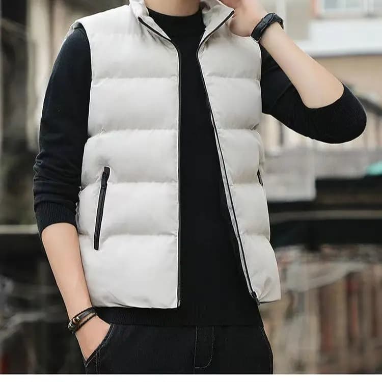 Gilet d'hiver épais en coton sans manches pour pêche par temps froid, col montant et isolation thermique