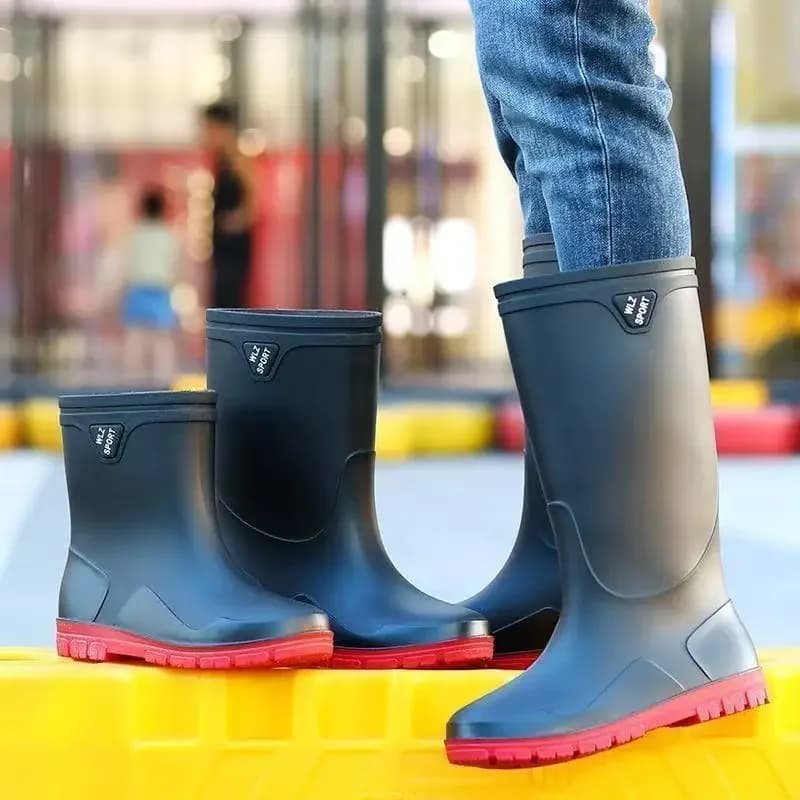 Nouveaux boots pêche hauts lacets épais extérieur imperméables antidérapants chauds caoutchouc