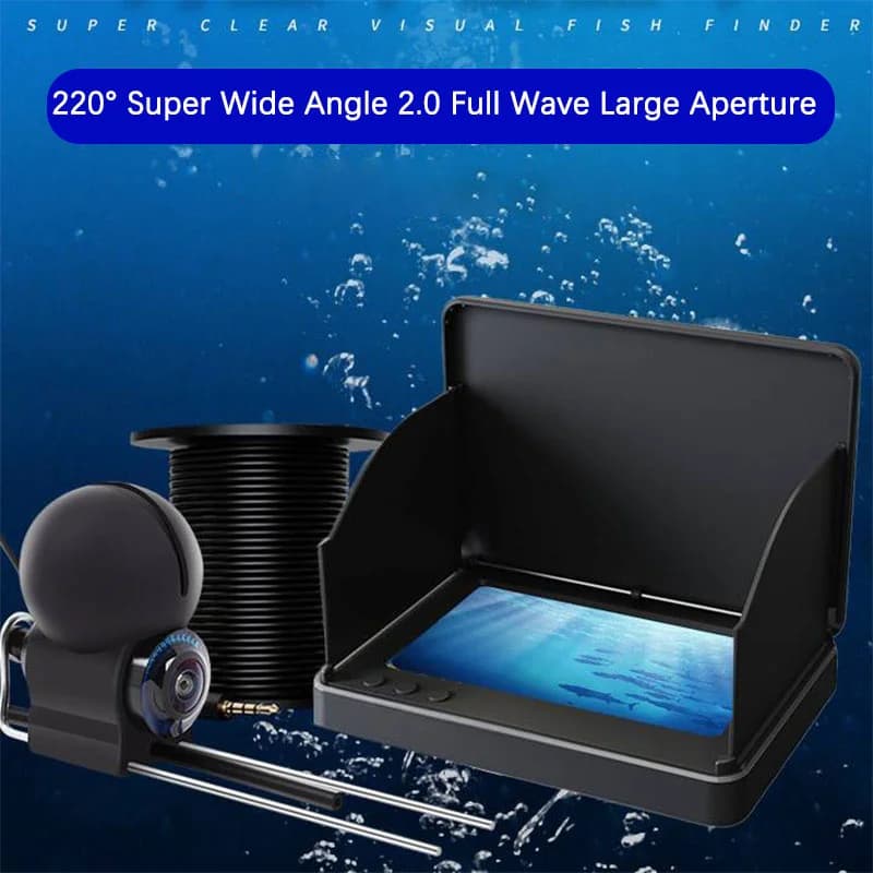 Sondeur de pêche portable avec écran 4.3 pouces et caméra sous-marine à vision nocturne