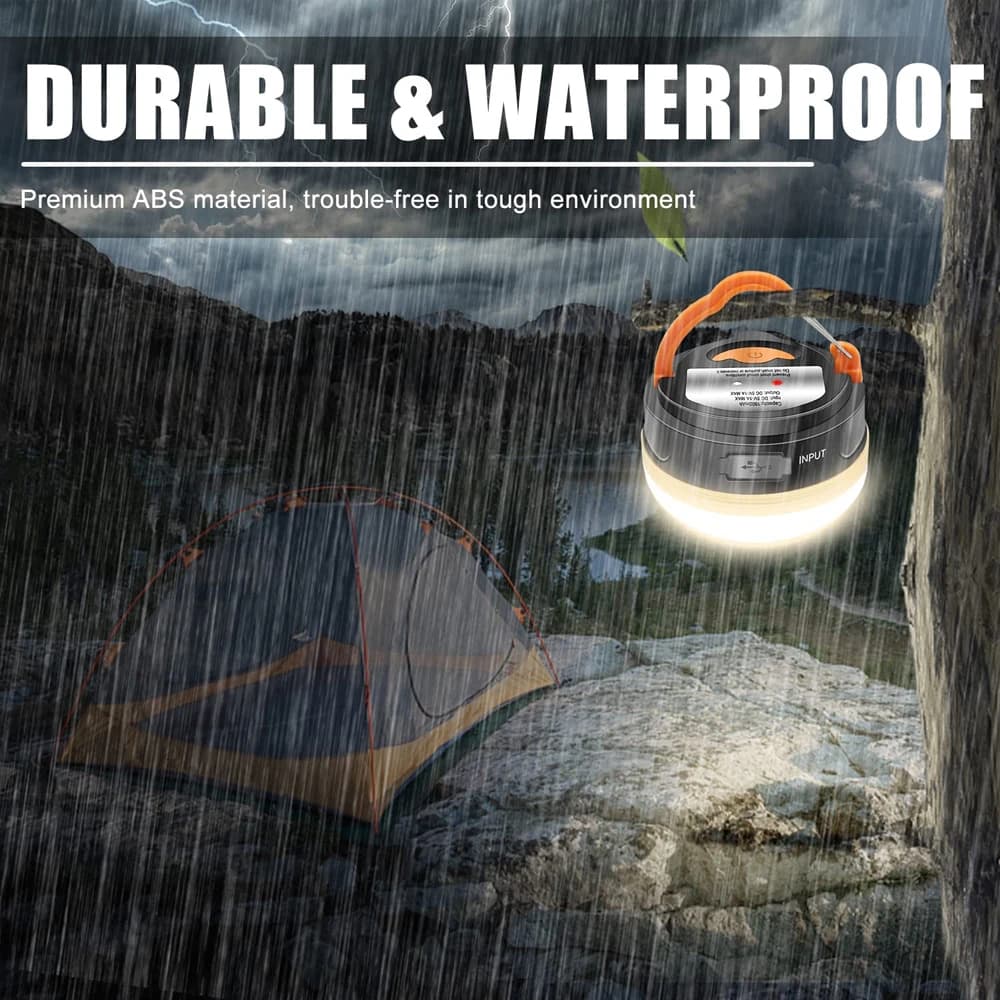 Lampe de camping 10W rechargeable USB 1200mAh pour tente et pêche nocturne extérieure