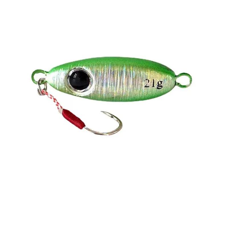 Lot de 6 leurres métalliques jigging pour pêche du bord, leurres cuillère appâts artificiels mer 5.5g à 21g