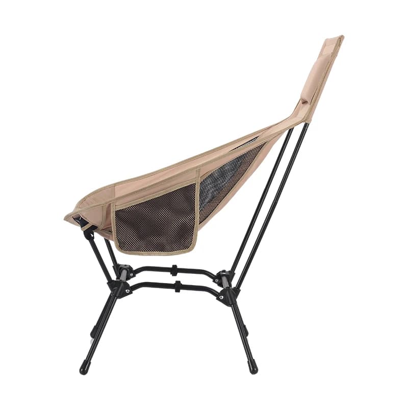 Chaise de pêche surélevée à structure quatre coins - Siège ergonomique avec support tête pour longues sessions