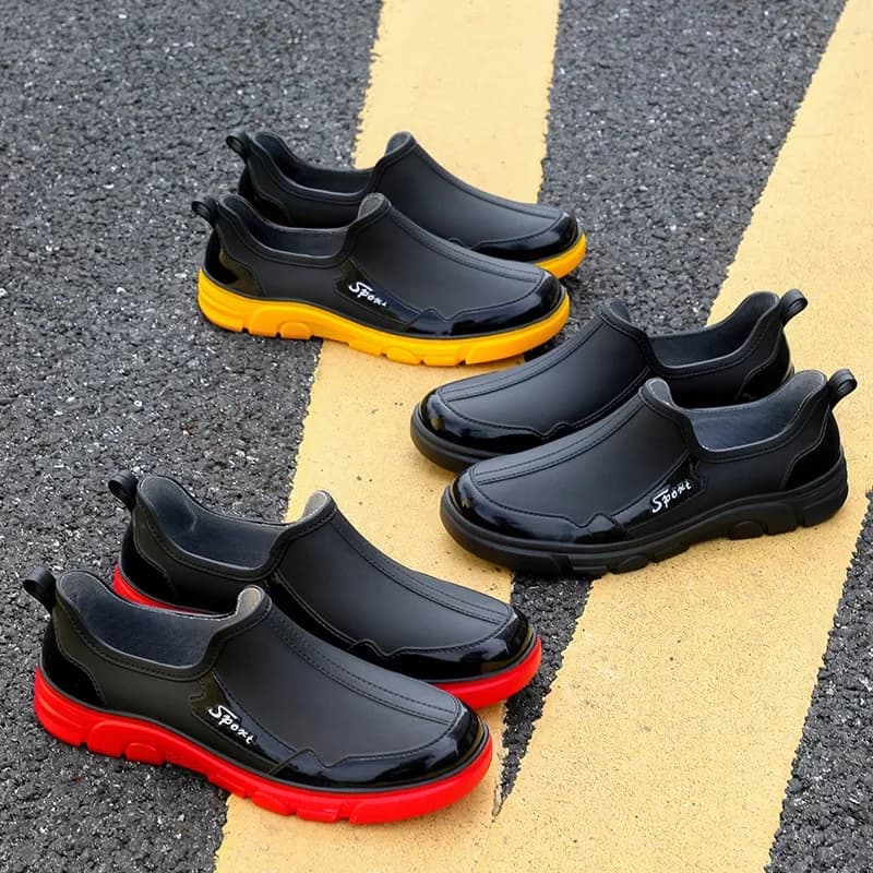 Bottes de pluie anti-dérapantes homme femme semelle caoutchouc tendineuse imperméables printemps automne