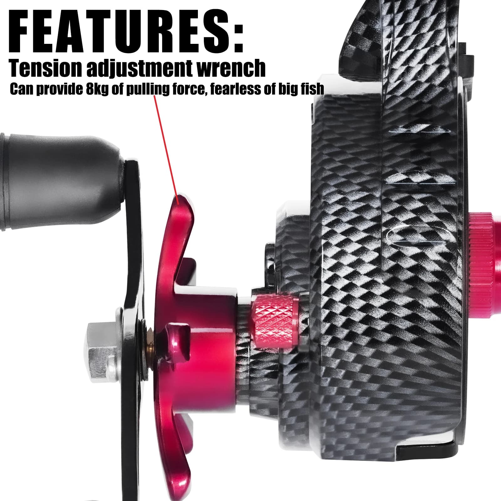 Moulinet ice fishing SAMOLLA inline 3.5:1 ultra fluide système magnétique 8kg drag pour hiver
