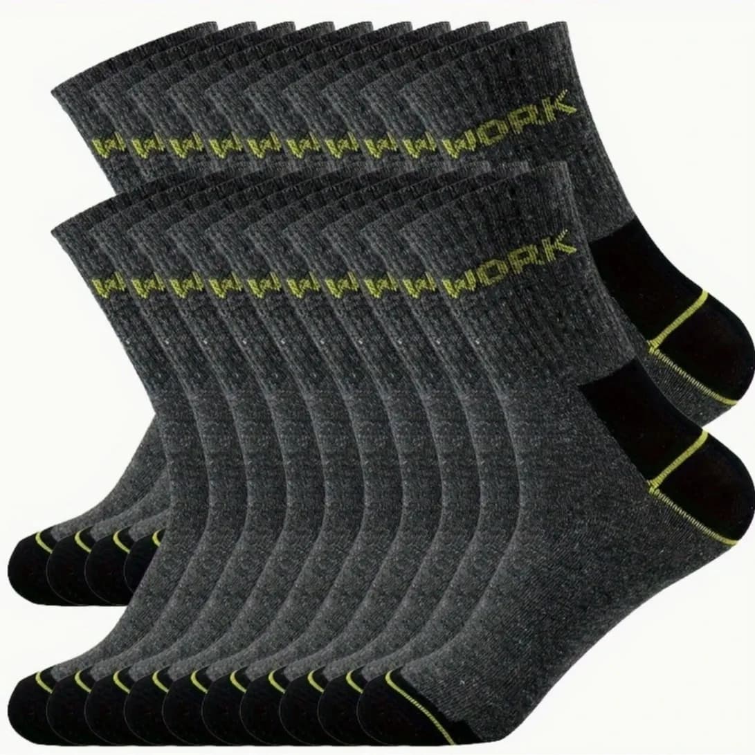 Chaussettes homme mi-tube absorbantes anti-odeurs sport basse coupe toutes saisons confort
