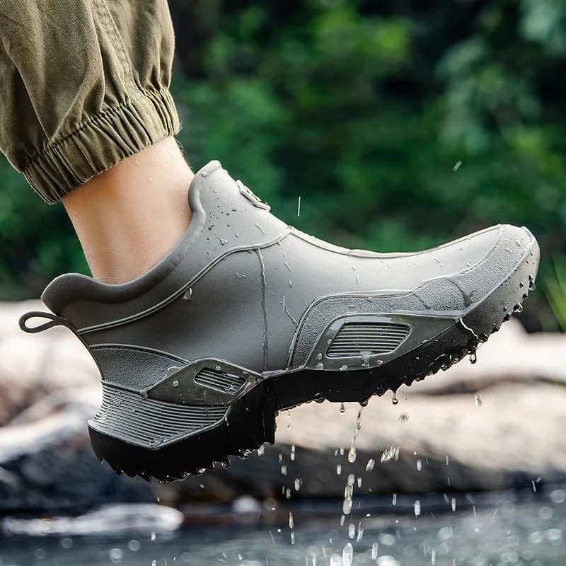 Bottes courtes pluie homme imperméables antidérapantes travail cuisine pêche extérieur résistantes usure