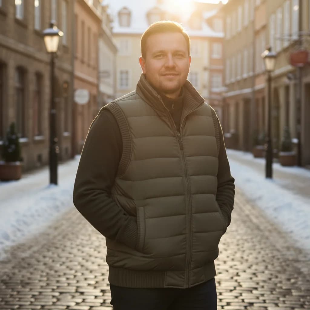 Veste polaire sans manches imperméable hiver 8XL - Gilet matelassé col montant coupe-vent homme