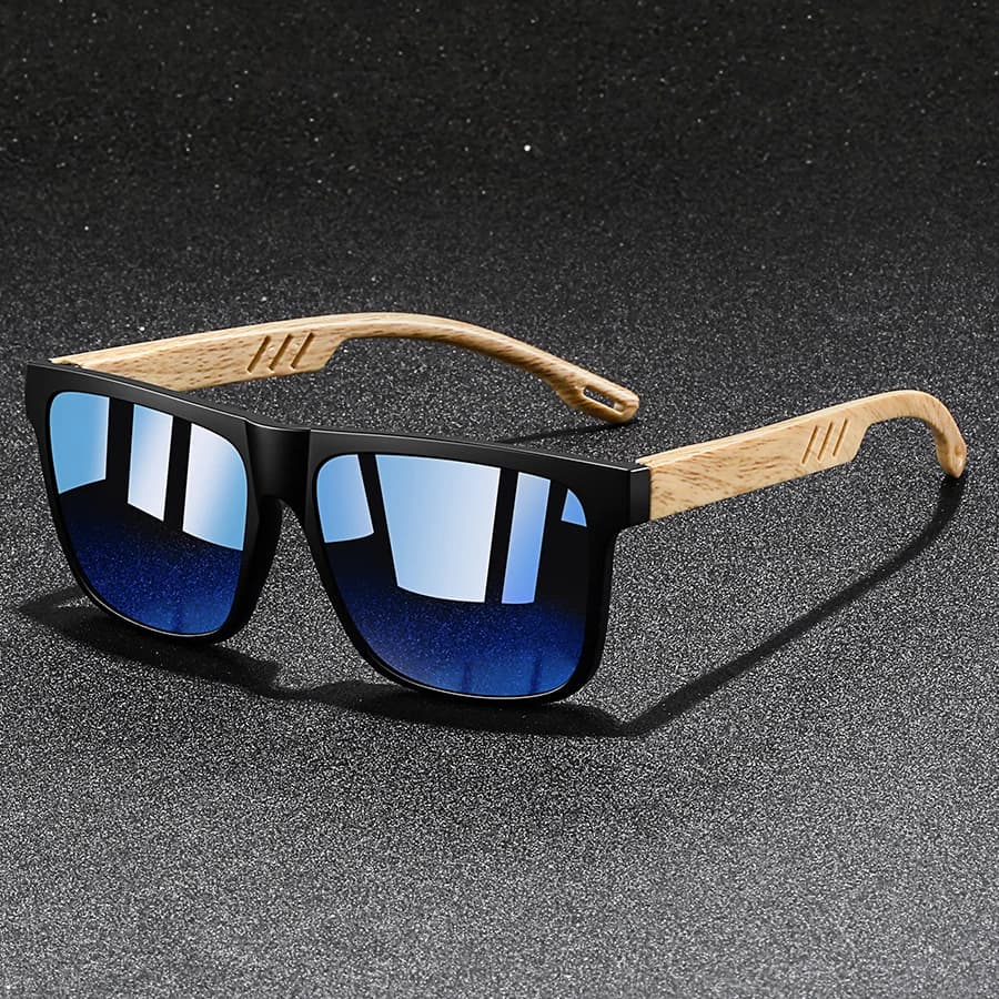 Lunettes carrées vintage luxe pêche - Monture double carrée designer UV400 homme femme conduite