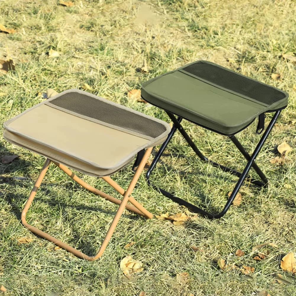 Tabouret pliant pêche randonnée camping avec sac bandoulière portable pour stockage
