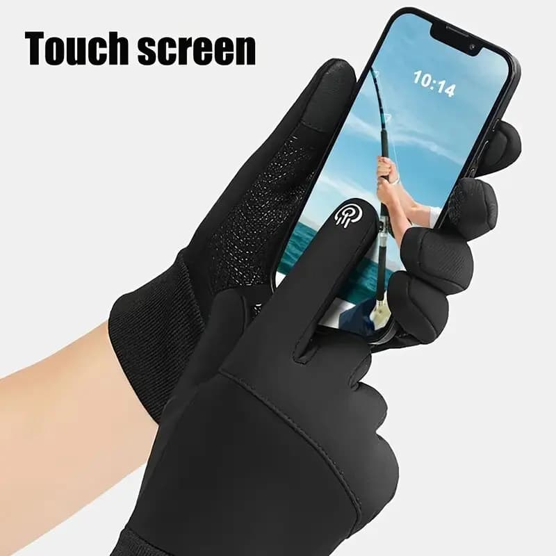 Gants d'hiver imperméables et coupe-vent pour hommes et femmes - Pêche, ski, vélo et running par grand froid
