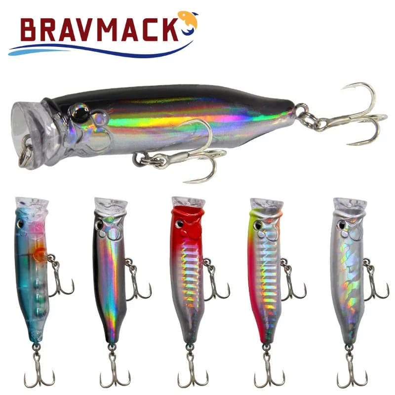 Leurre flottant popper wobbleur pour carpe et carnassiers, appât artificiel crankbait pêche leurre